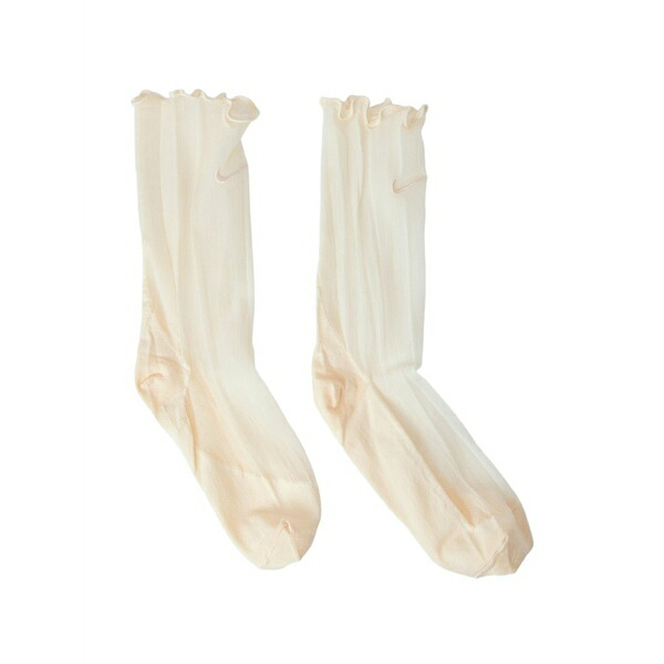 ナイキ レディース ソックス アンダーお召しもの Ruffle-trim logo-embroidered socks Neutrals