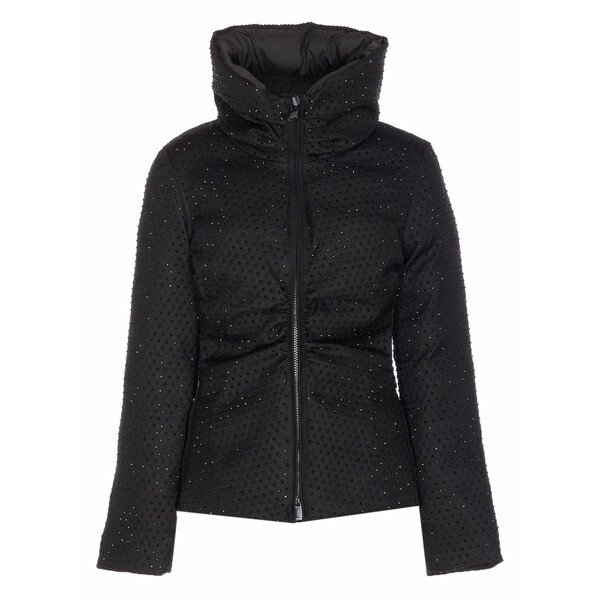 ピンコ レディース 上衣＆上衣 アウター Strass-embellished high-neck jacket Black