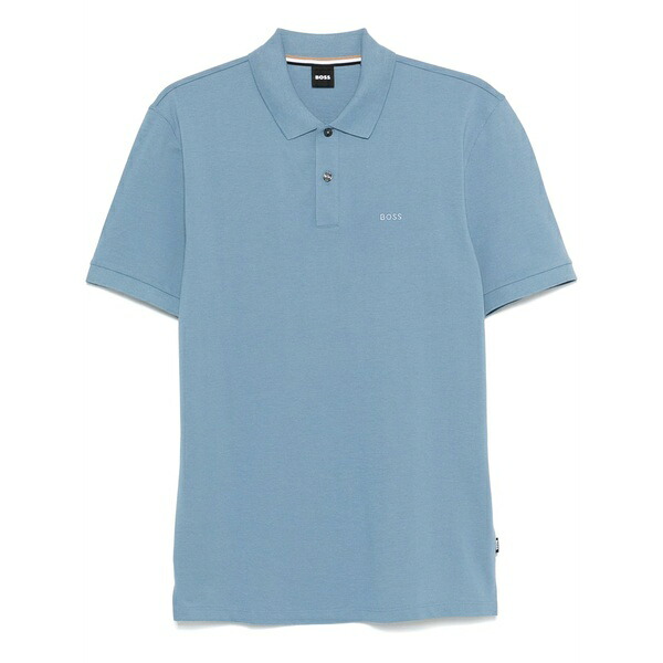 雇い主 メンズ スポーツシャツ トップス Logo-embroidered polo shirt  Blue