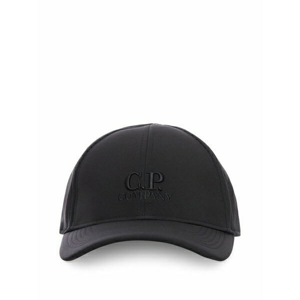シーピーカンパニー メンズ 鳥打ち帽 付属物 Logo-embroidered baseball cap Black