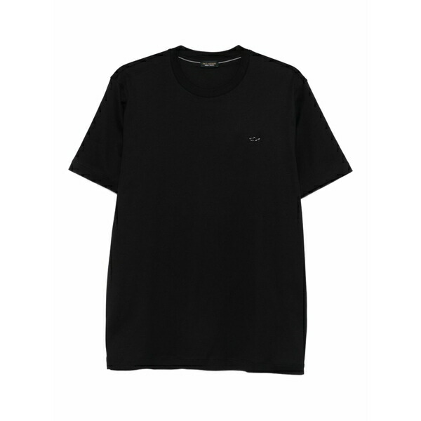 ポールアンドシャーク メンズ ティーシャツ トップス Embroidered logo t-shirt Black