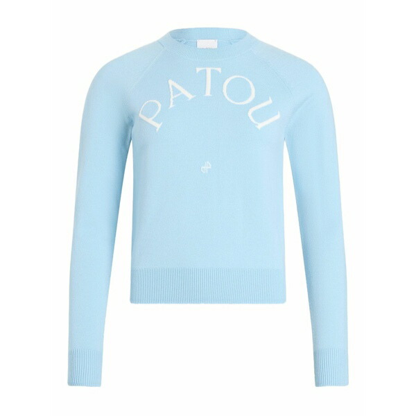 ジャンパトゥ レディース 編み物\u0026プルオーバー アウター Logo-detail long-sleeved sweater Blue