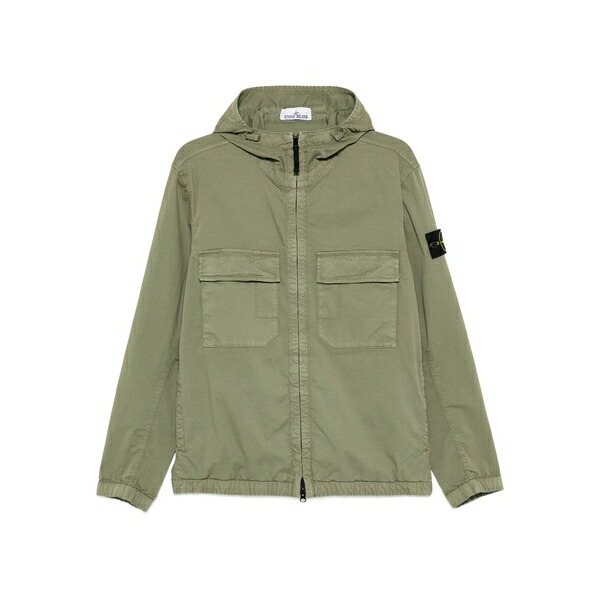 ストーンアイランド メンズ 上衣＆上衣 アウター Hooded patch-pocket jacket Green