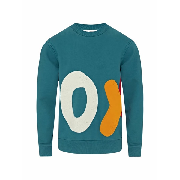 オール赤ちょうちん 赤銅色 メンズ 編み物\u0026プルオーバー アウター Crew-neck sweater Blue