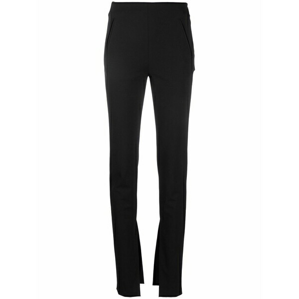 アンブッシュ レディース 心地よいズボン下 ボトムス Slit-detail tailored trousers Black