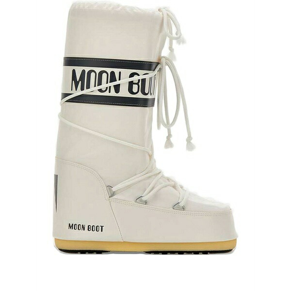 お月さまブーツ メンズ ブーツ シューズ Icon logo boots White