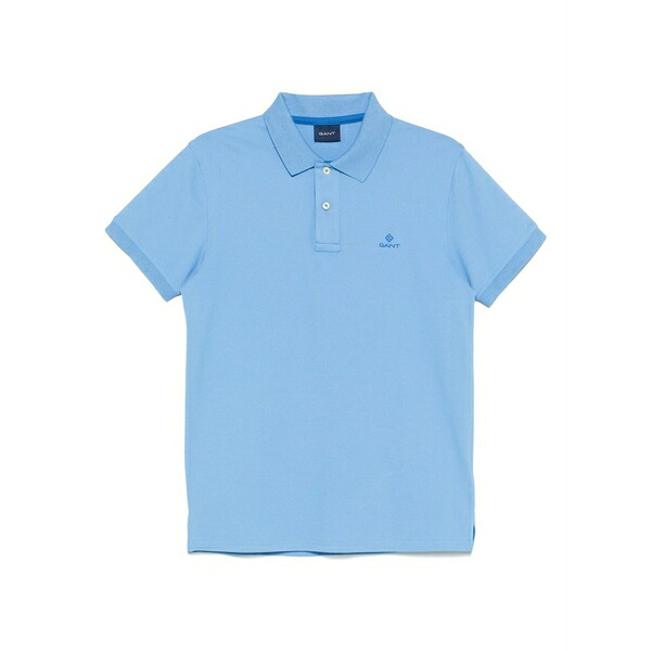 ガント メンズ スポーツシャツ トップス Cotton-blend polo shirt Blue