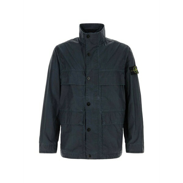 ストーンアイランド メンズ 上衣＆上衣 アウター Pigmented wax jacket Blue