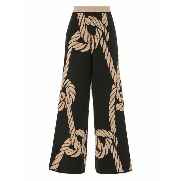 テンパリーロンドン レディース 心地よいズボン下 ボトムス Rope-knot trousers Black