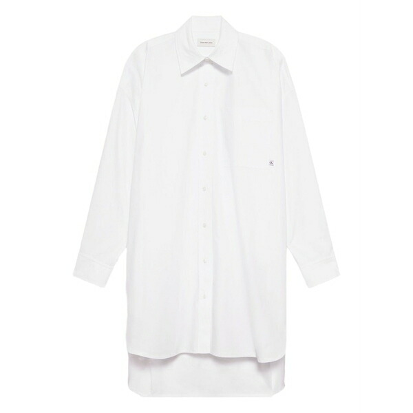 カルバンクライン レディース ワンピース トップス Chest-pocket midi shirt dress White｜asty