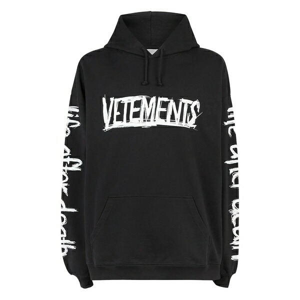 ヴェトモン メンズ パーカー・スウェットシャツ アウター World tour hoodie Black