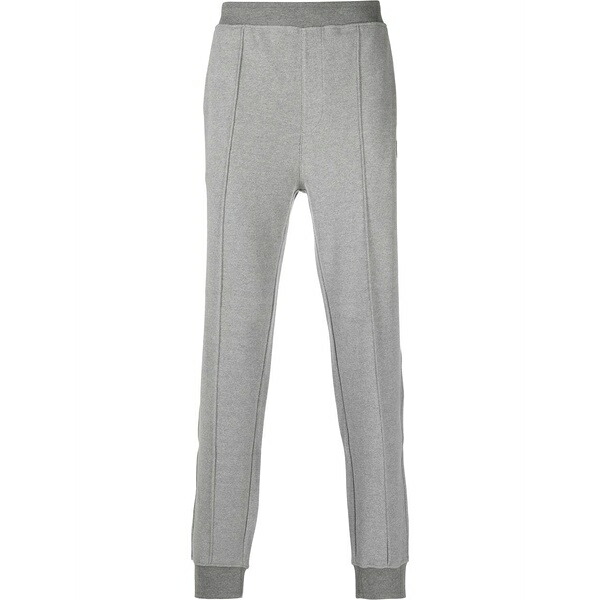 コルネリアーニ メンズ 心地好いズボン下 ボトムス Tapered logo-patch joggers Grey