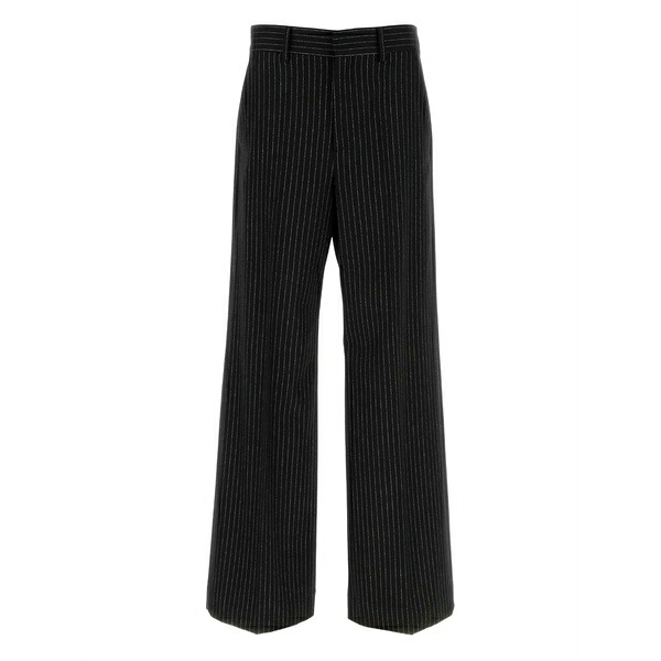 ヴァレンティノ ガラヴァーニ メンズ 心地よいズボン下 ボトムス Pinstripe trousers Black
