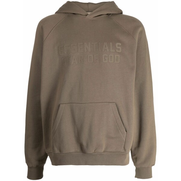 エフオージーエッセンシャルズ メンズ パーカー・スウェットシャツ アウター Logo-print hoodie Brown