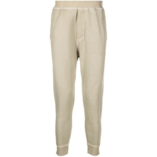 ディースクエアード メンズ 心地よいズボン下 ボトムス Logo-print faded-effect track pants Neutrals