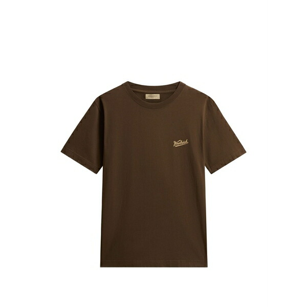 羊毛 分限者 メンズ プルオーバー トップス Logo-print crew-neck t-shirt Brown