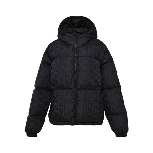 エムエスジイエム レディース 上衣＆上衣 アウター Hooded puffer jacket Black