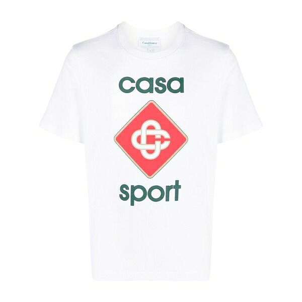 カサブランカ メンズ ティーシャツ トップス Casa sport logo t-shirt White