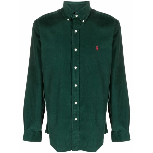 ラルフローレン メンズ プルオーバー トップス Polo pony-embroidered corduroy shirt Green