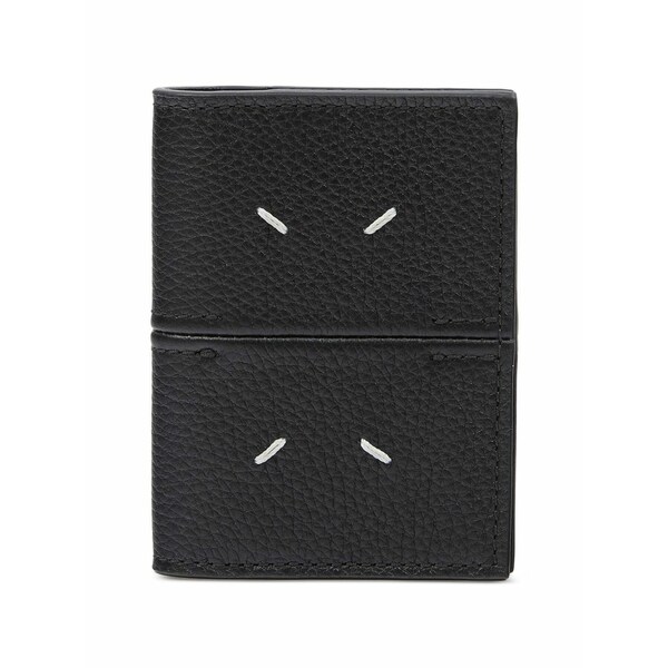 マルタンマルジェラ メンズ 金入れ 付属物 Dress-age leather card holder  Black