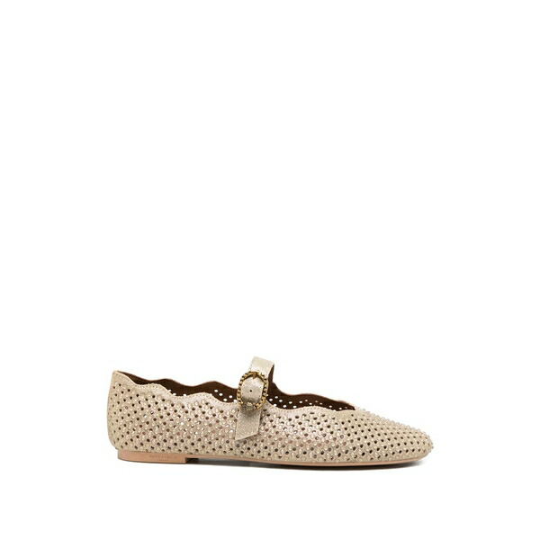 カートジェイガーロンドン レディース サンダル シューズ Perforated buckle leather ballet flats Gold