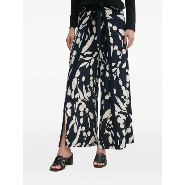 ジョセフリブコフ レディース 心地よいズボン下 ボトムス Floral print tie trousers Blue