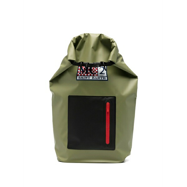 エムシーツーセイントバース レディース うしろ側容器に並べる・背嚢 御徒面子 Logo-print backpack Green