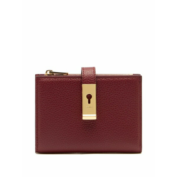 バリー レディース 金入れ 付属物 Lock me wallet Red