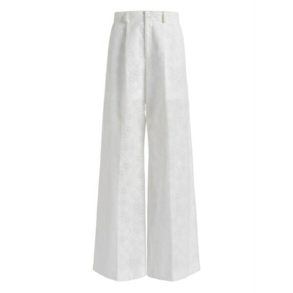 アルベルタ フェレッティ レディース カジュアルパンツ ボトムス Eyelet trousers White|asty