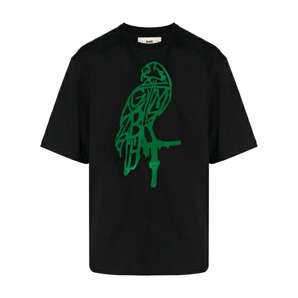 ゲーエムベーハー メンズ ティーシャツ トップス Graphic-print organic cotton t-shirt Black