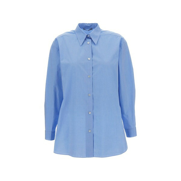 ドゥサン レディース シャツ トップス Buttoned shirt Blue｜asty