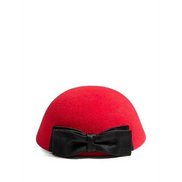 ヴァレンティノ ガラヴァーニ レディース かぶり笠 添え物 Vlogo signature hat インチ lapin-fabric with satin-bow Red