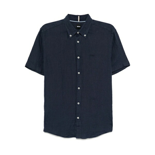ボス メンズ シャツ トップス Short-sleeved shirt Blue｜asty