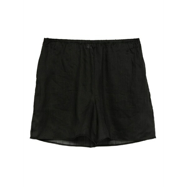 トーテム レディース 心地よいズボン下 ボトムス Elasticated ramie shorts Black