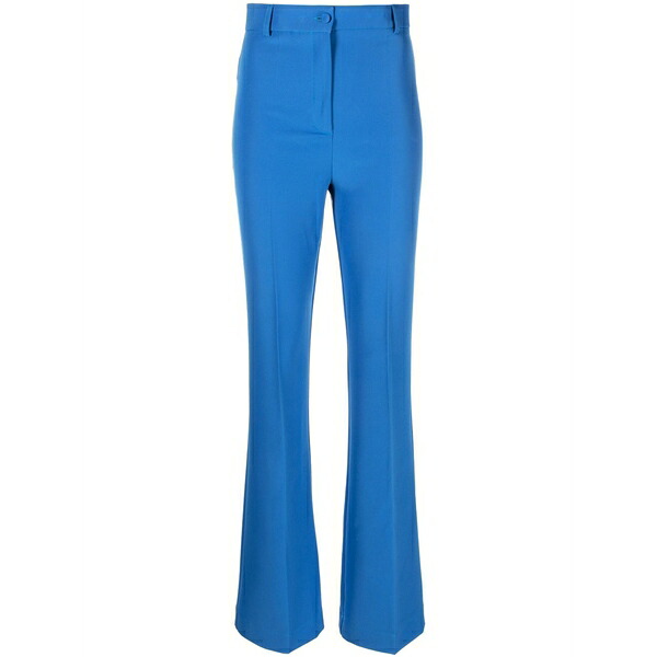 ヘーベー 制作室 レディース 心地よいズボン下 ボトムス Georgia flared tailored trousers Blue