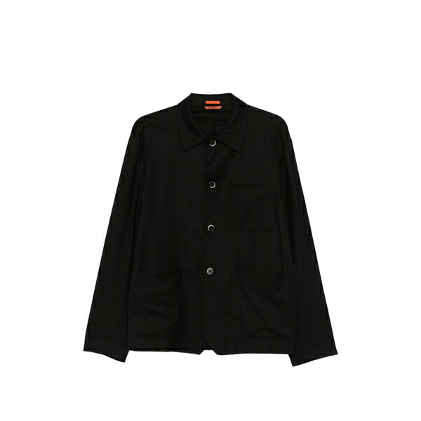 バレナ メンズ 上衣＆上衣 アウター Buttoned overshirt Black