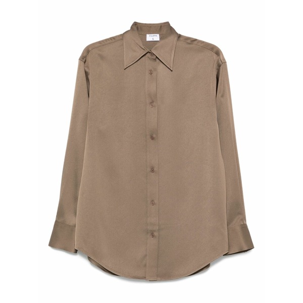 フィリッパコー レディース シャツ トップス Long-sleeve shirt Brown｜asty