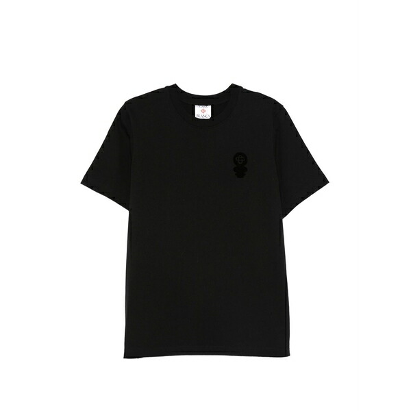 カサブランカ メンズ ティーシャツ トップス Squash logo crew-neck t-shirt Black