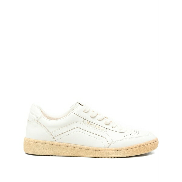 マルコポーロ メンズ スニーカー シューズ Court perforated panel sneakers Neutrals
