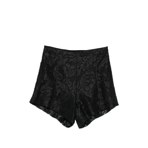 アクチュアリー レディース 心地好いズボン下 ボトムス Floral-lace shorts Black