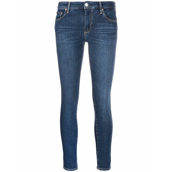 エージーデニム レディース ジーンズズボン下 ボトムス Cropped-leg denim jeans Blue