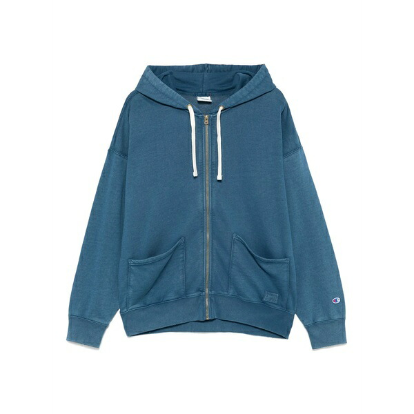 はやりっ児 メンズ パーカー・スウェットシャツ アウター Logo-patch hoodie Blue