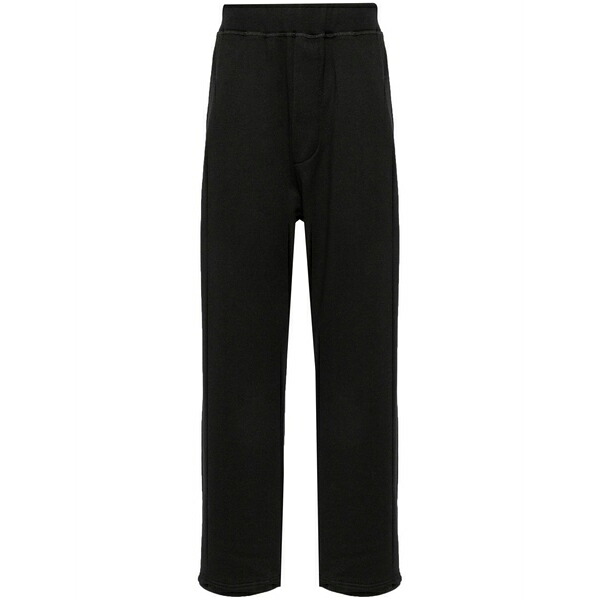 ディースクエアード メンズ 心地好いズボン下 ボトムス Logo-appliqu￡ straight-leg track pants Black