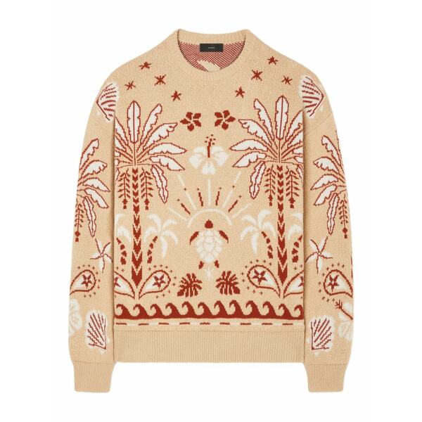 アラヌイ レディース 編み物\u0026プルオーバー アウター Echoes of the island palm-tree sweater Neutrals
