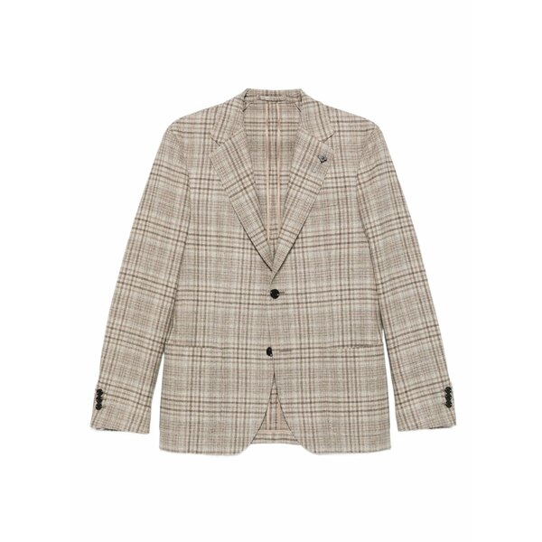ラルディーニ メンズ 上衣＆上衣 アウター Checked two-button blazer Green