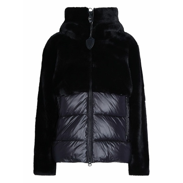 ブラウアー レディース 上衣＆上衣 アウター Faux-fur panelled jacket Black