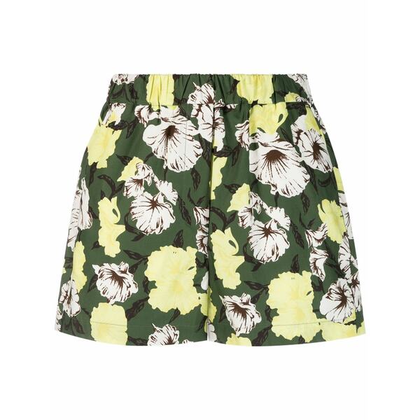 エムエスジイエム レディース 心地好いズボン下 ボトムス Floral-print cotton shorts Green