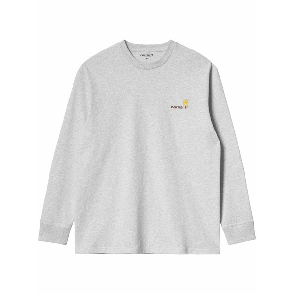 鉄道車両ハート型 メンズ パーカー・スウェットシャツ アウター American script long-sleeve t-shirt Grey