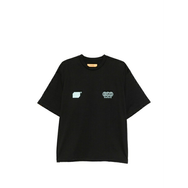 リプレイ メンズ Tシャツ トップス Logo-print t-shirt Black｜asty