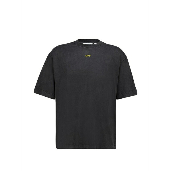 象牙色 メンズ ティーシャツ トップス Back-print t-shirt Black